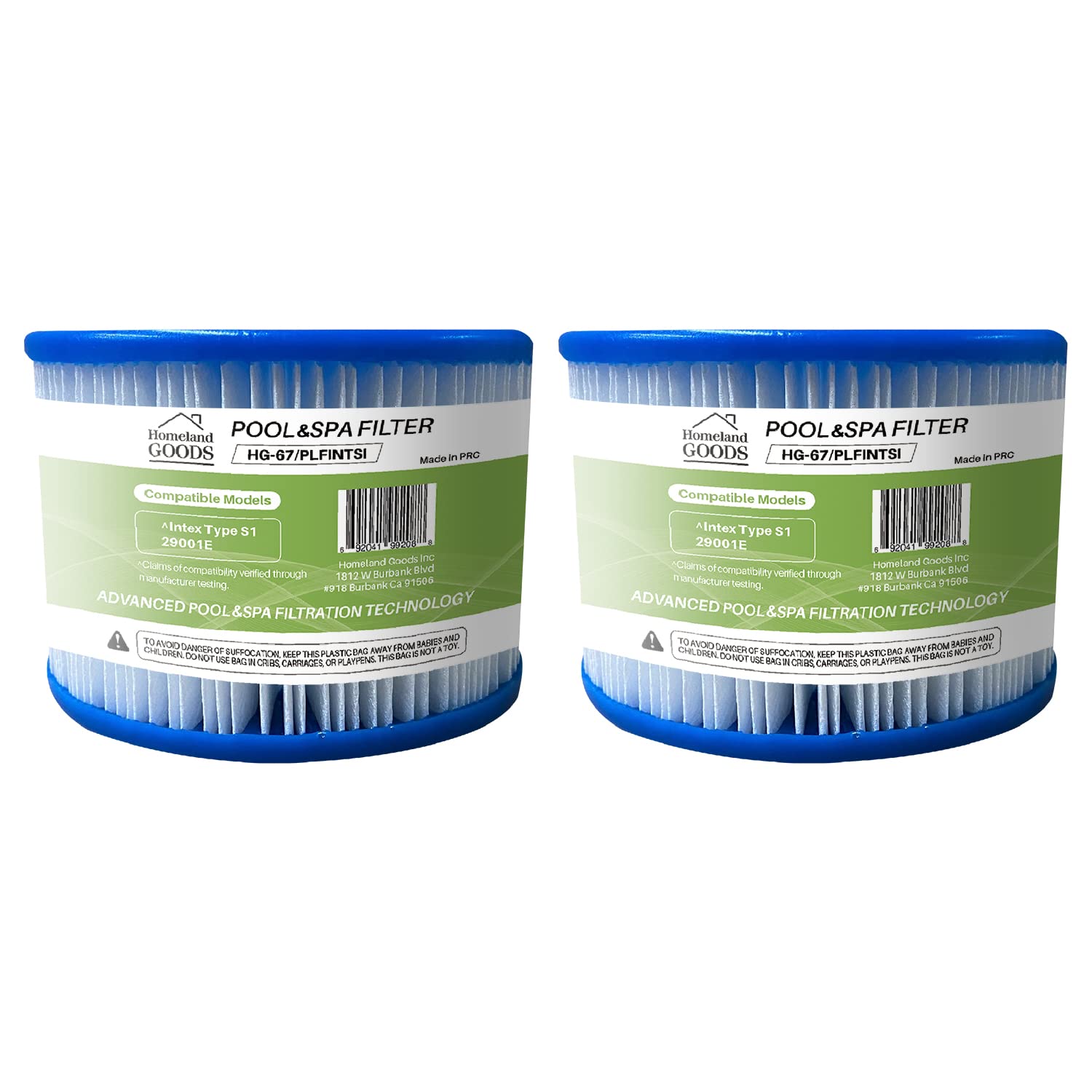 Intex Type S1 Spa Filter 11692 Replacement - IAPMO Certified Pool Filters for Intex Easy Set Pumps (2-Pack) | Perfect for Hot Tubs, Above Ground Pools & Spa Maintenance