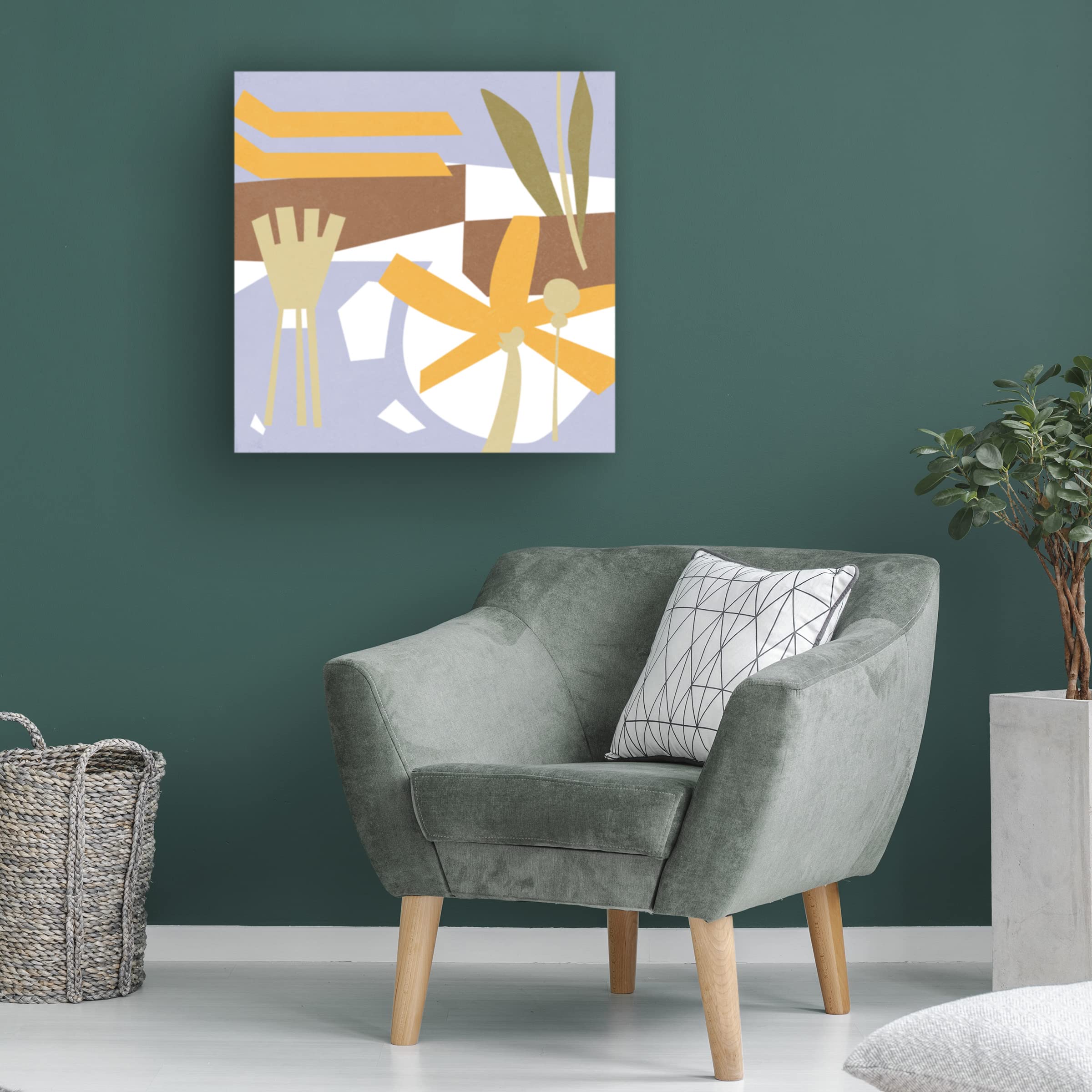 Melissa Wang 'Lavenderland Pinwheel IV' Canvas Wall Art Print - Modern Floral Home Decor for Living Room, Bedroom & Office - Trademark Fine Art Collection