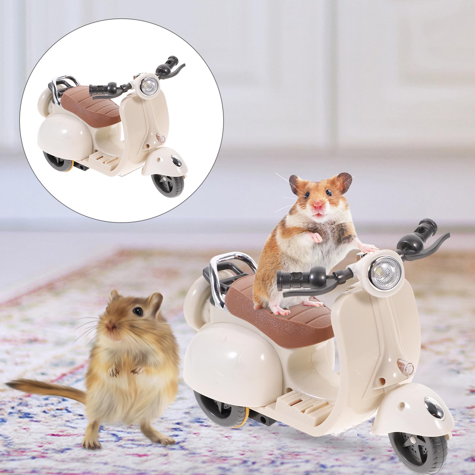 NOLITOY Hamster Motorcycle Toy - Mini Pet Bike for Small Animals Like Guinea Pigs, Chinchillas & Gerbils - Fun Cage Accessories & Decor for Hamster Habitats - Perfect for Playtime & Enrichment Activities