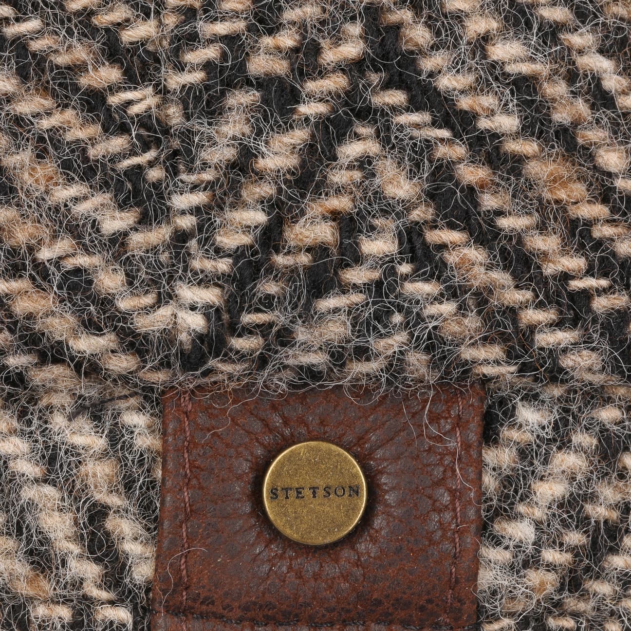 Stetson Hatteras Herringbone Flat Cap for Men - Classic Wool Hat for Casual & Outdoor Wear - Perfect for Fall, Winter, and Daily Fashion