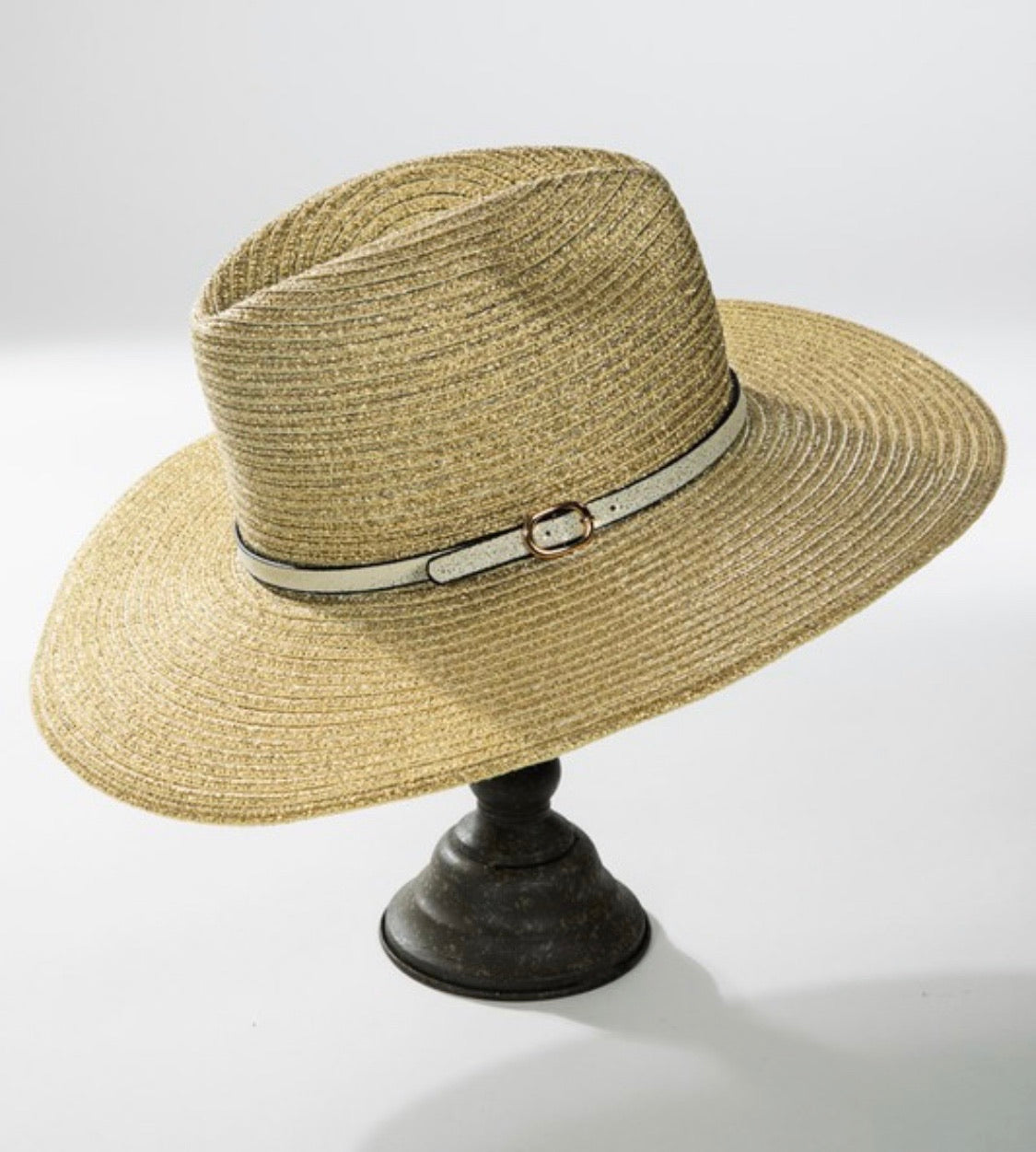 Stylish Metallic Panama Hat for Women & Men - Lightweight & Breathable Summer Sun Hat - Perfect for Beach, Travel, and Outdoor Activities