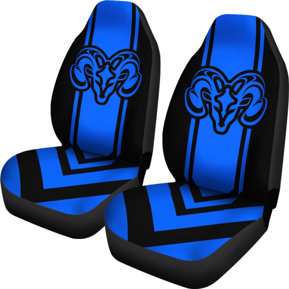 Premium Black & Blue Dodge Ram Custom Car Seat Covers - Perfect Fit for 2016-2022 Models (212603) | Waterproof & Durable Protection for Road Trips & Daily Commutes