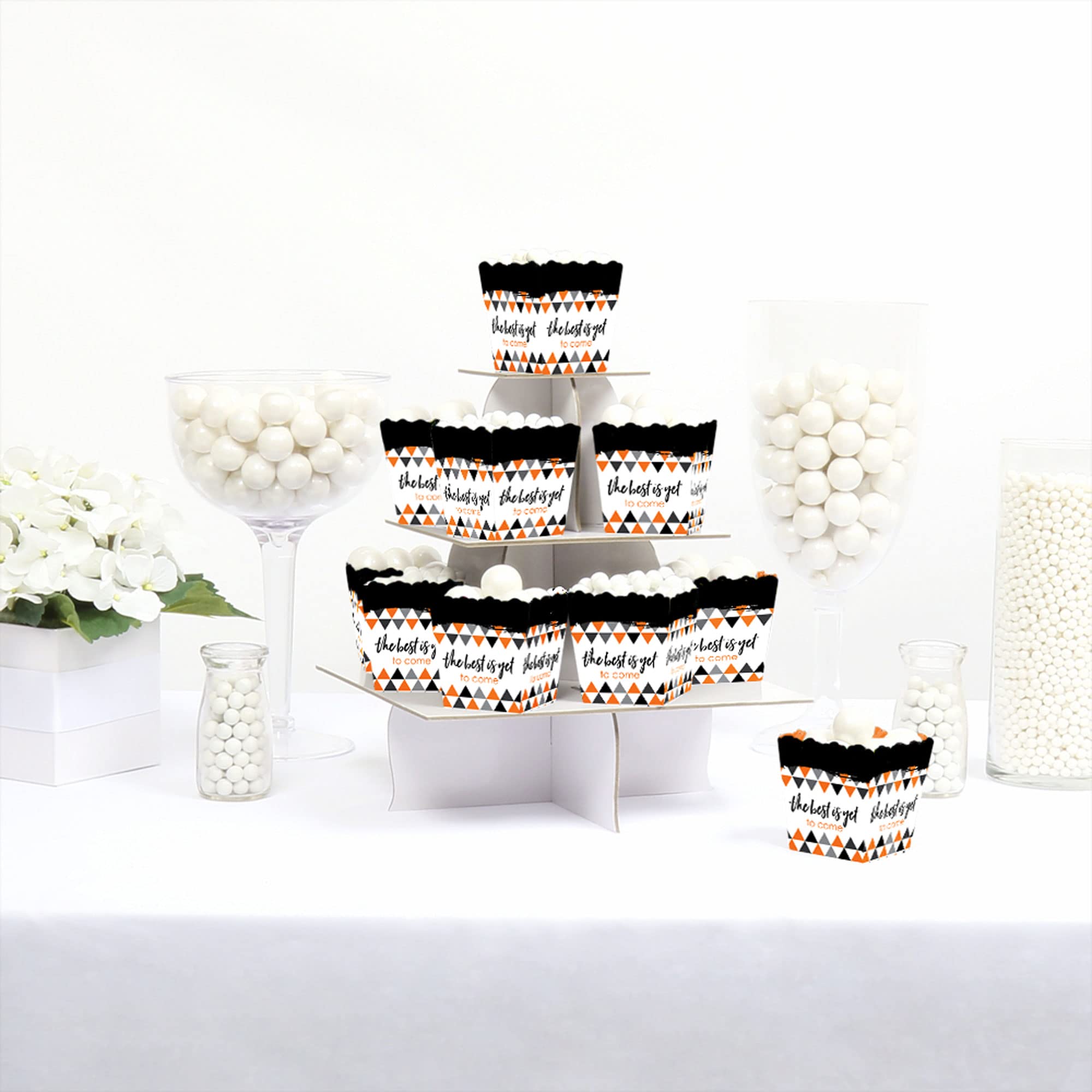 Orange Graduation Party Favor Boxes - Best is Yet to Come Mini Candy Treat Boxes - Set of 12 - Perfect for Graduation Celebrations, School Parties & Sweet Treat Gifts