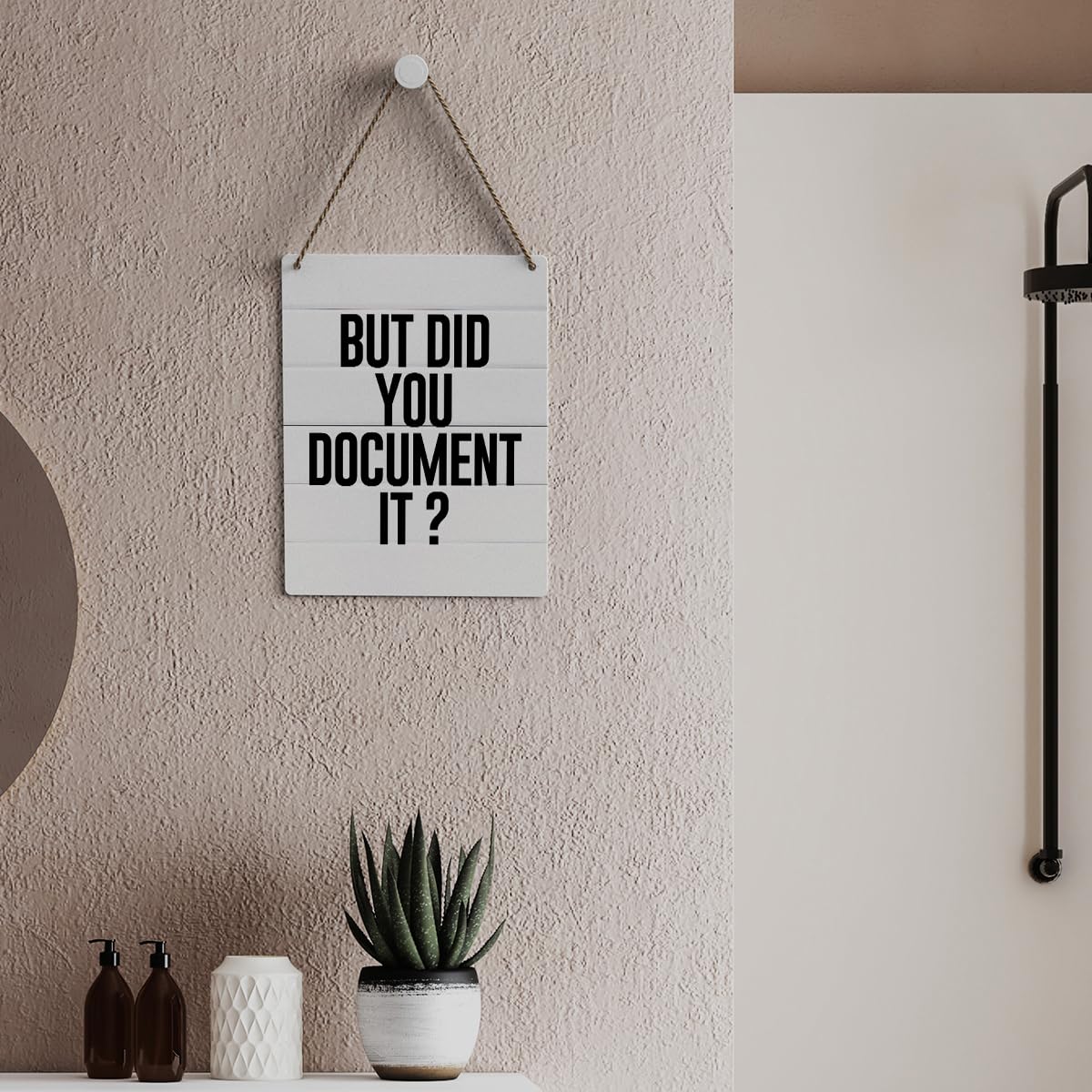 Funny Rustic Office Wall Art - Farmhouse Decor for Cubicle & Home