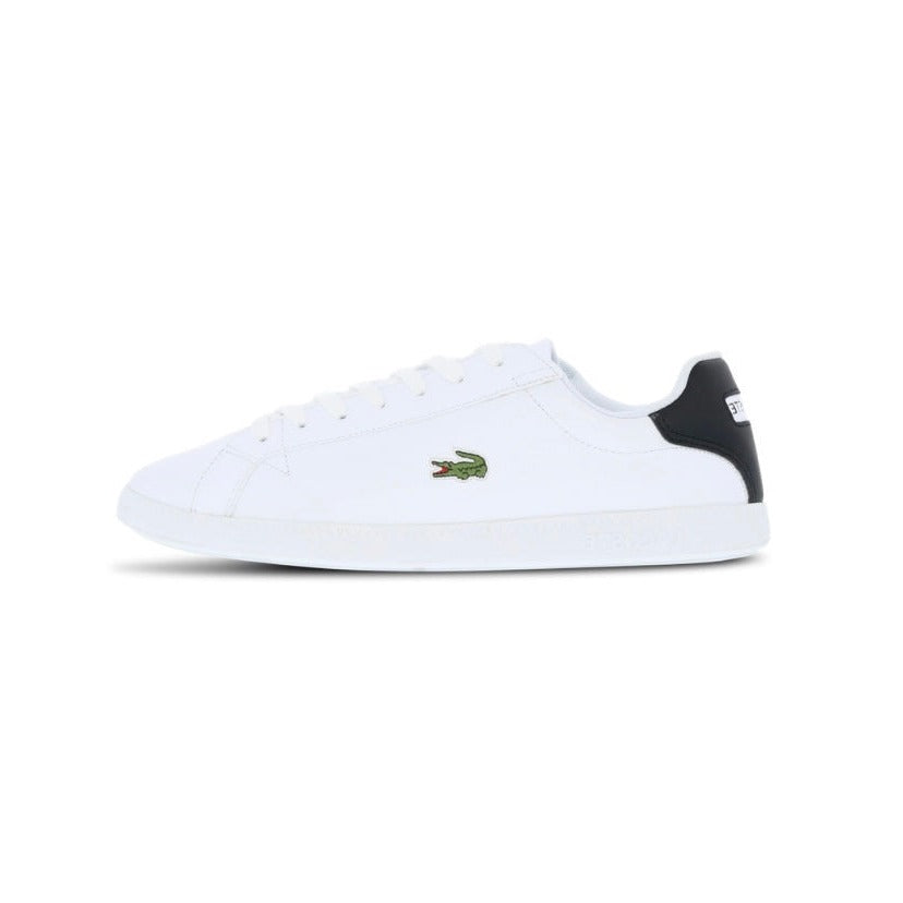 Lacoste Men's Graduate 0121 Sneakers - White Black White | Casual & Athletic Shoes for Men | Perfect for Work, Gym & Everyday Wear