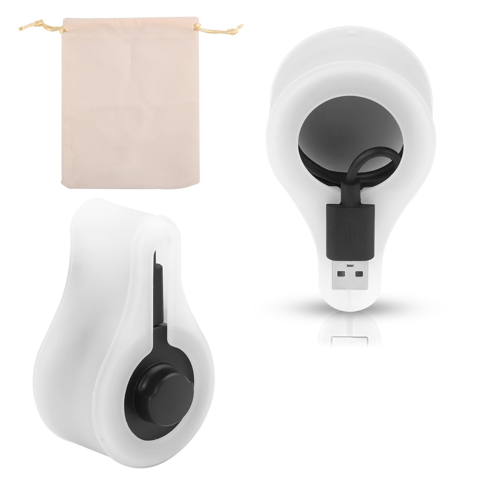 Silicone Charger Case for Oura Ring Gen3 - Washable USB Cable Storage Box with LED Light & Transparent Protector Cover | Perfect for Travel, Gym & Home Organization