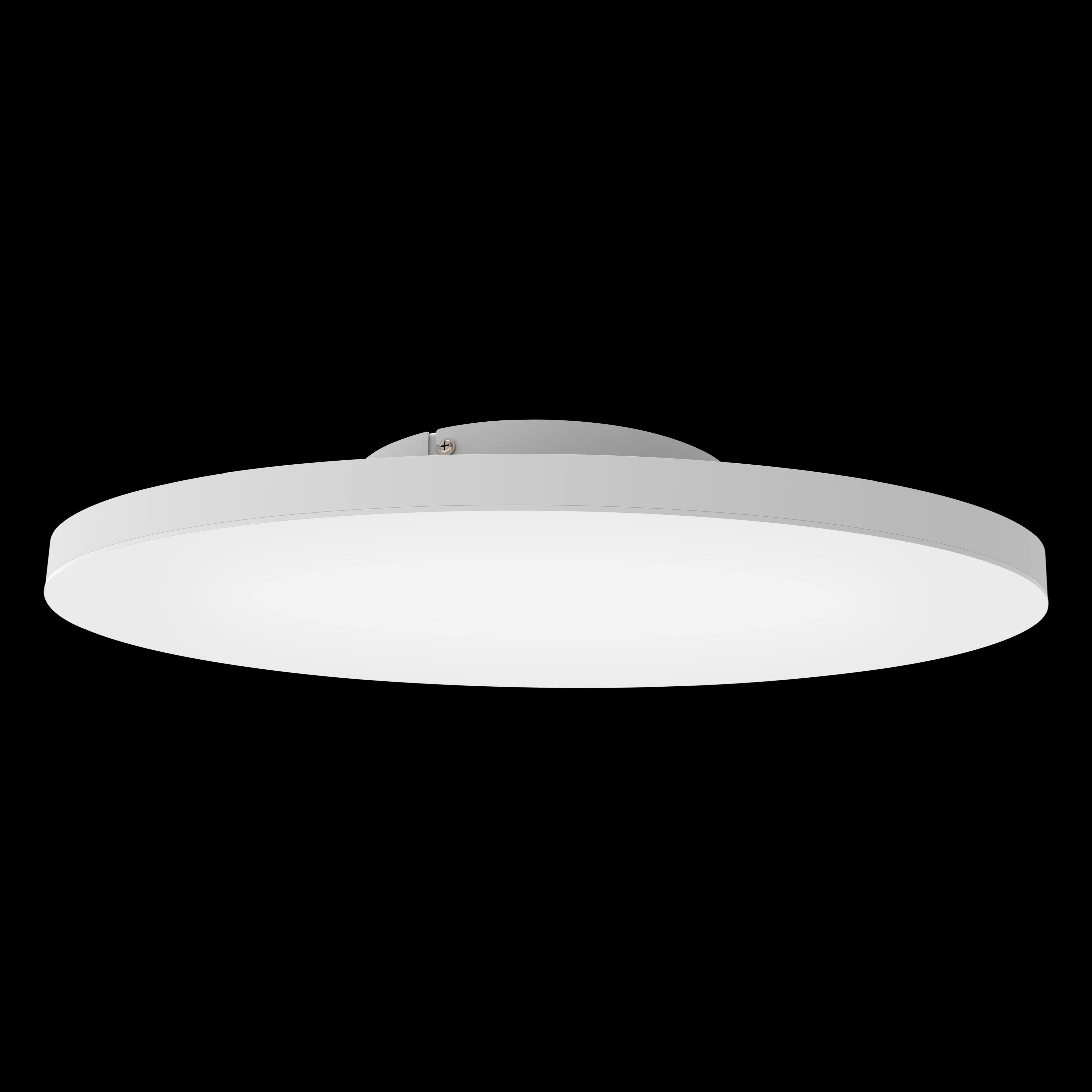Smart LED Flush Mount Ceiling Light - 24 Inch Round White Dimmable Light Fixture with Remote Control for Living Room, Bedroom, or Kitchen | Eglo Connect Turcona Z