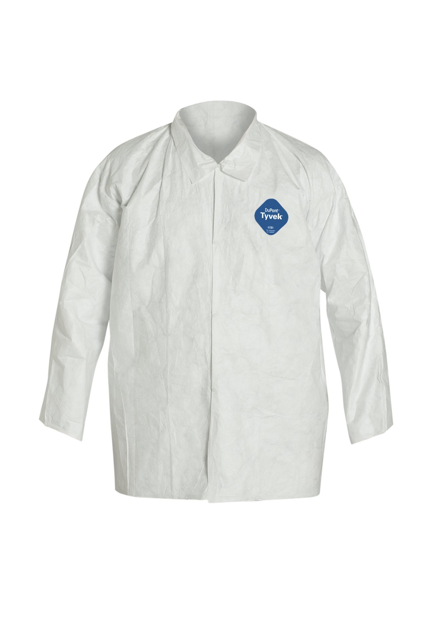 DuPont Tyvek 400 TY303S Disposable Coverall Shirt with Open Cuff - White, Medium (Pack of 50) | Lab Coat, Medical PPE, Industrial Protective Clothing for Healthcare, Construction & Hazardous Work Environments
