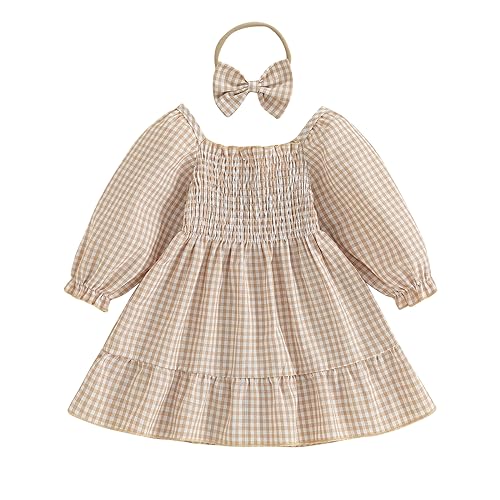 MERSARIPHY Toddler Baby Girl Cotton Linen Sleeveless Sundress - Soft Summer Dress for Infants & Girls - Perfect for Beach, Playdates & Family Outings