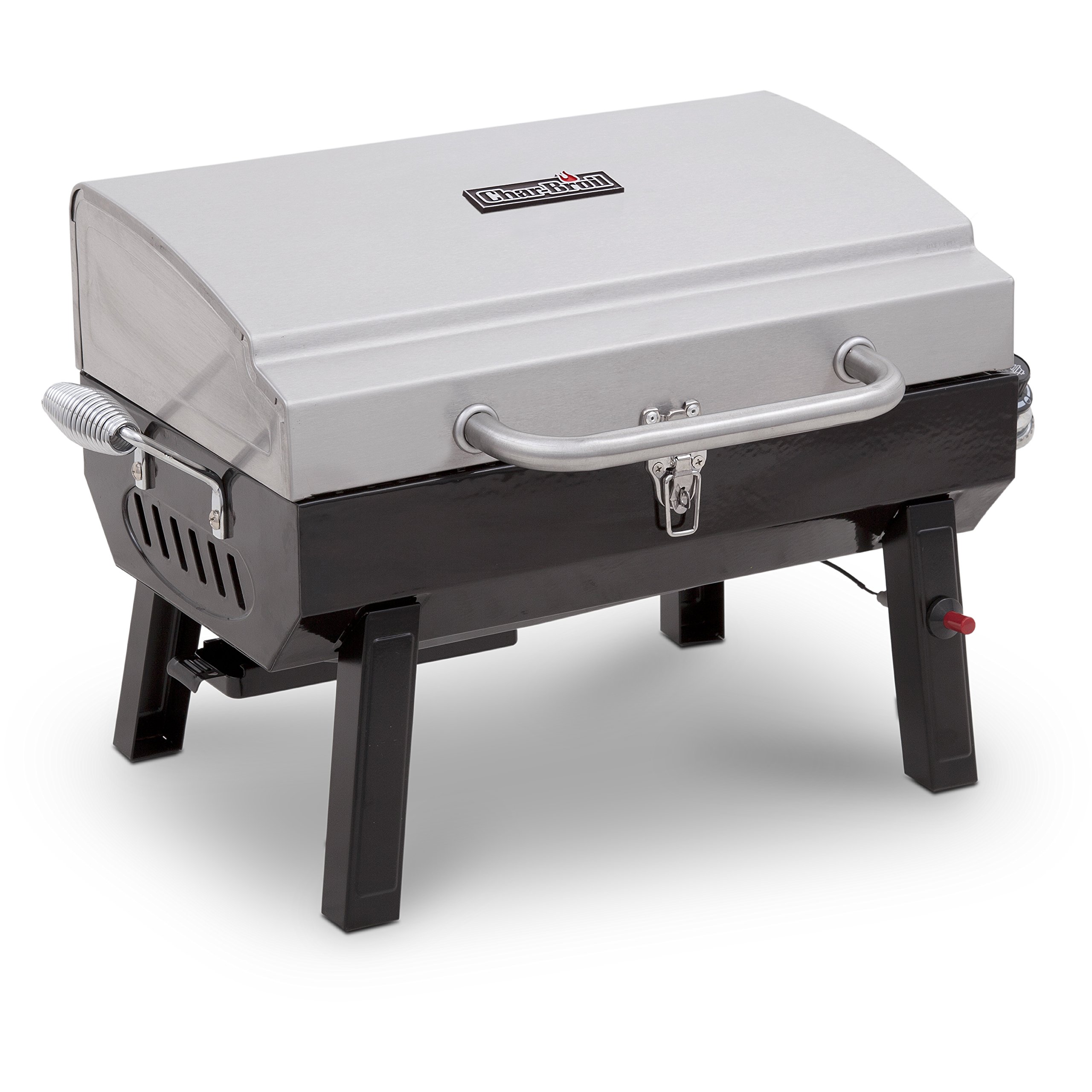 Char-Broil Stainless Steel Portable Liquid Propane Gas Grill - Compact Outdoor BBQ Grill for Camping, Tailgating & Backyard Cooking