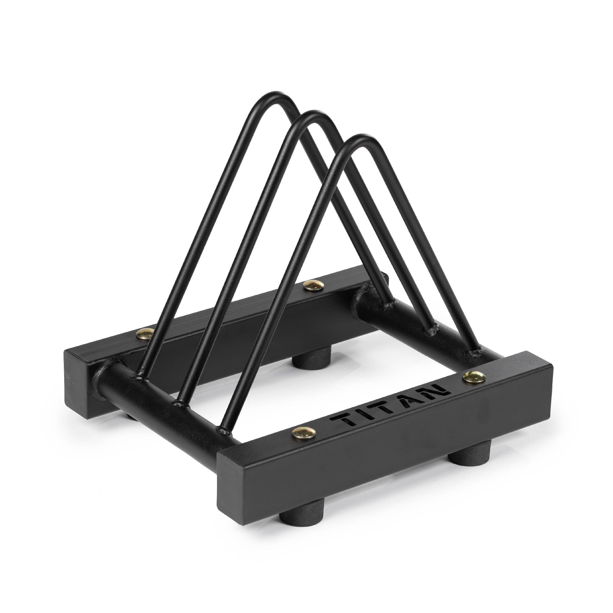 Titan Fitness Horizontal Wagon Wheel Storage Rack - Heavy Duty Freestanding Floor Organizer for 2 Wagon Wheels - Perfect for Home Gym Equipment Storage and CrossFit Training Accessories