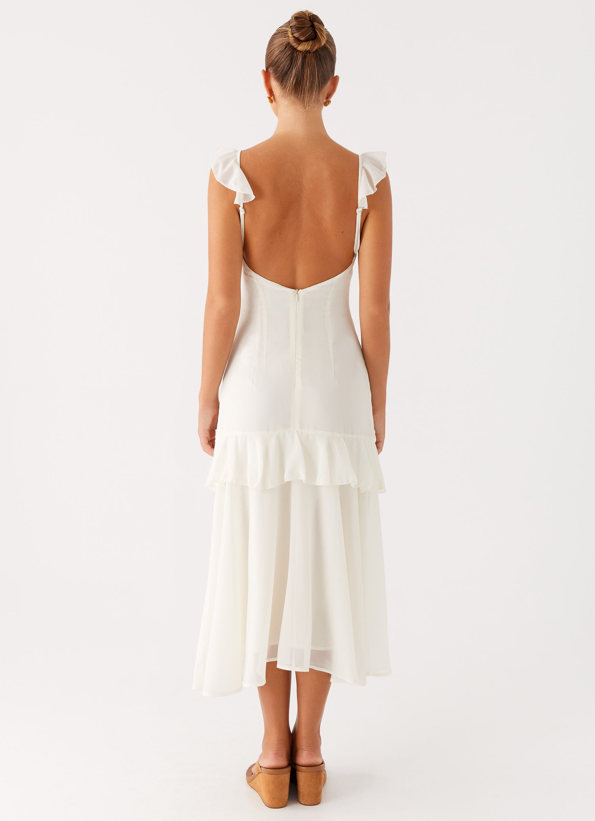 Celie Midi Dress Ivory - Elegant Flowy Summer Dress for Women | Perfect for Beach, Wedding & Casual Wear