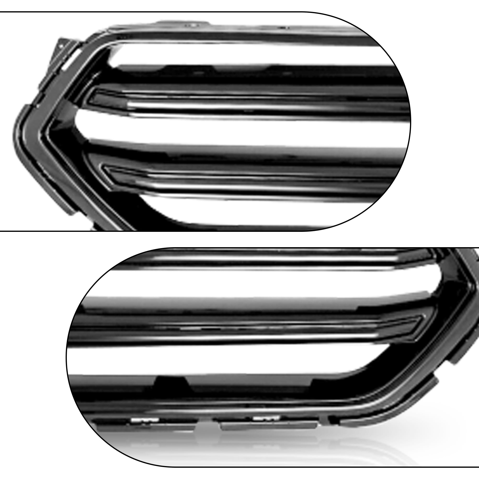 2017-2018-2019 Ford Escape Front Upper Bumper Grille - Glossy Black Replacement (Part #GJ5Z8200B) | Perfect for Off-Roading & Custom Car Upgrades
