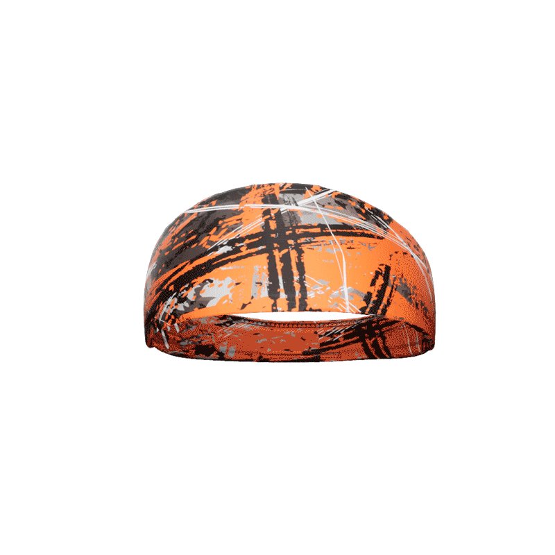 Wicked Orange Headband for Women & Men - Soft & Stretchy Workout Headband for Running, Yoga, Gym - Non-Slip Sweatband for Sports & Fitness