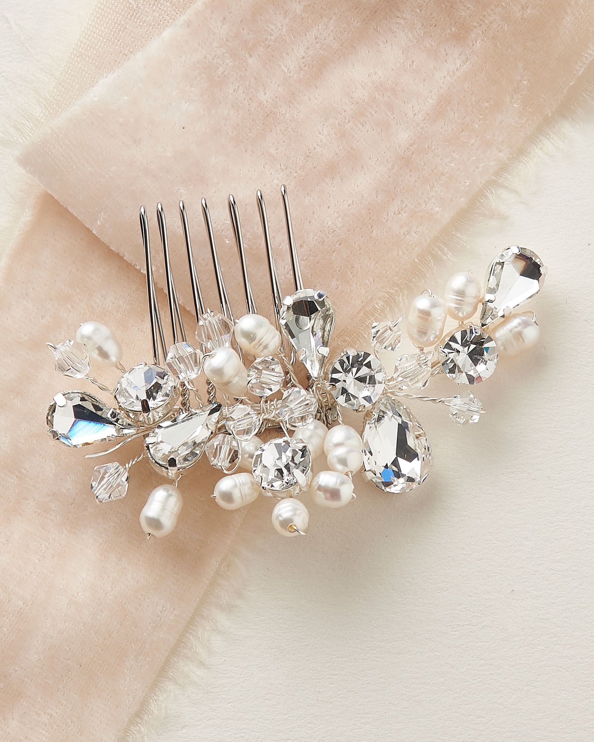 Priscilla Freshwater Pearl Hair Comb - Elegant Bridal Hair Accessory for Weddings, Prom & Special Occasions