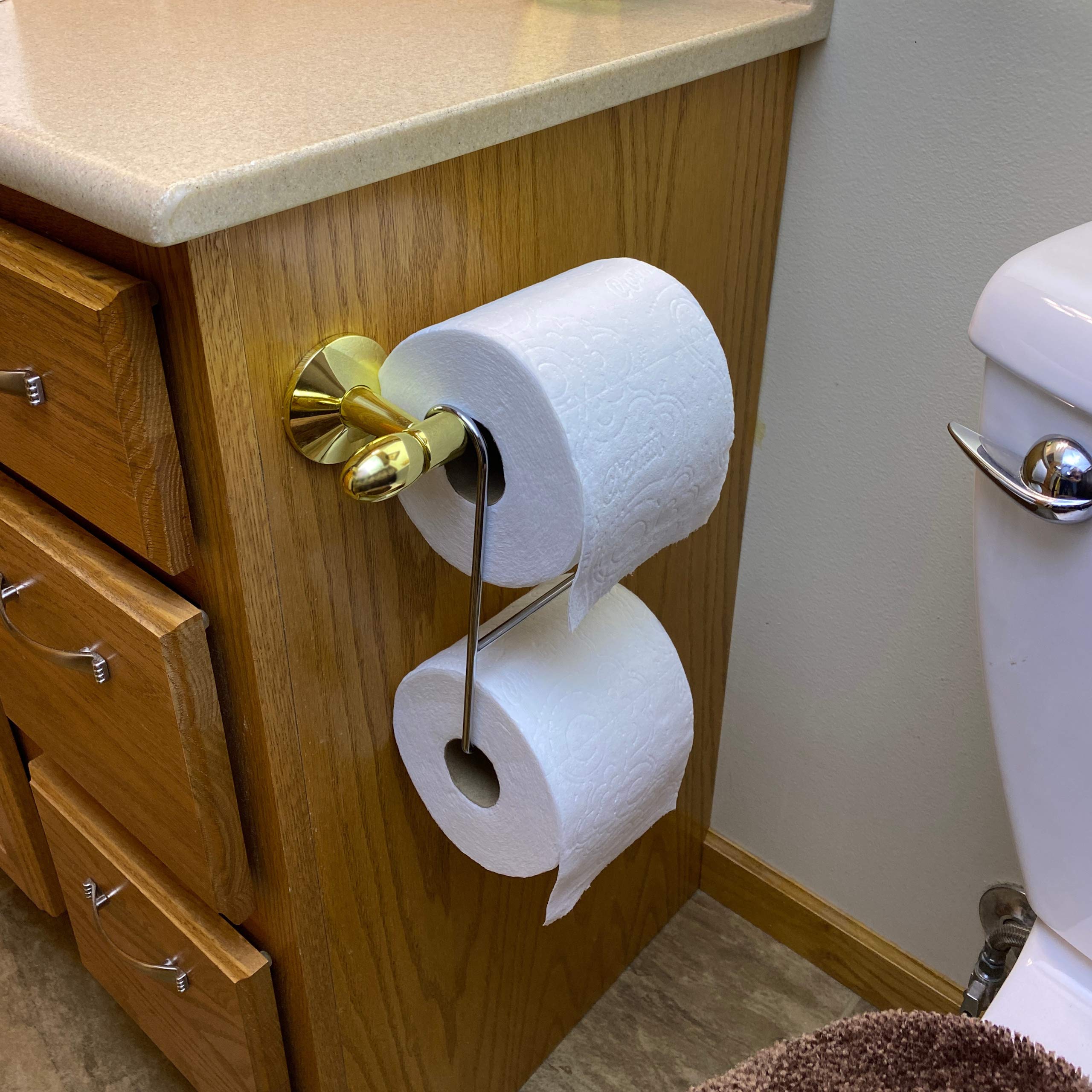 TP Pal - Extra Toilet Paper Roll Holder, Chrome Finish - Perfect for Bathroom Organization & Space Saving in Homes, Offices, and RVs