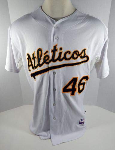 2012 Oakland Athletics Tye Waller #46 Game Used Authentic MLB Jersey - Perfect for Collectors and Game Day Memorabilia