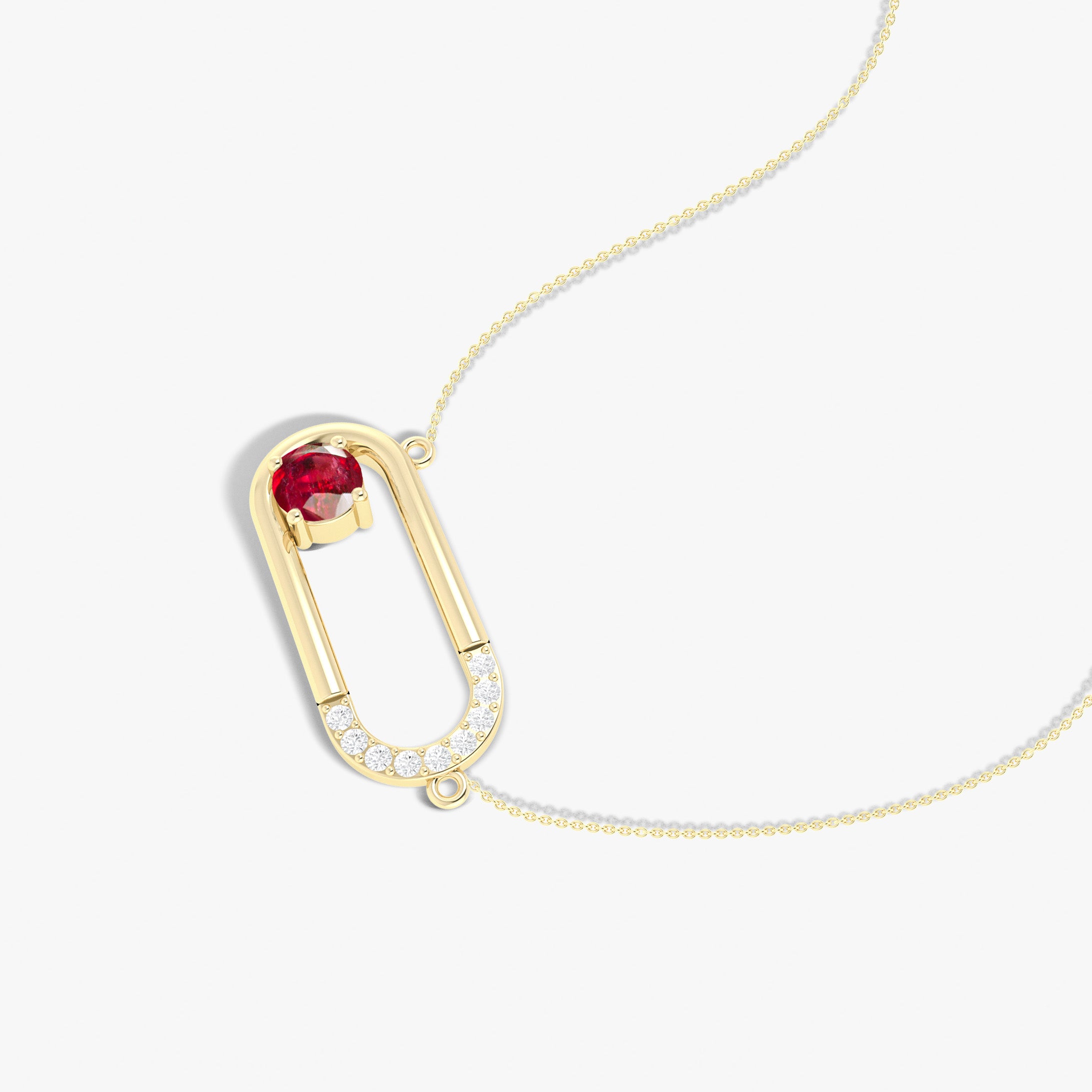 Natural Round Ruby Pendant Necklace for Women - Elegant Jewelry Gift for Birthday, Anniversary & Special Occasions