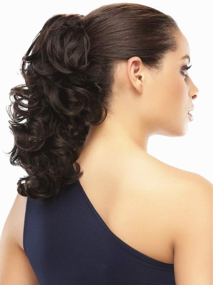 Remeehi 18inch Real Human Hair Ponytail Extensions - Body Wave Clip-in Ponytail Hairpiece (105g, 613 Bleach Blonde) for Women - Perfect for Parties, Weddings & Daily Styling