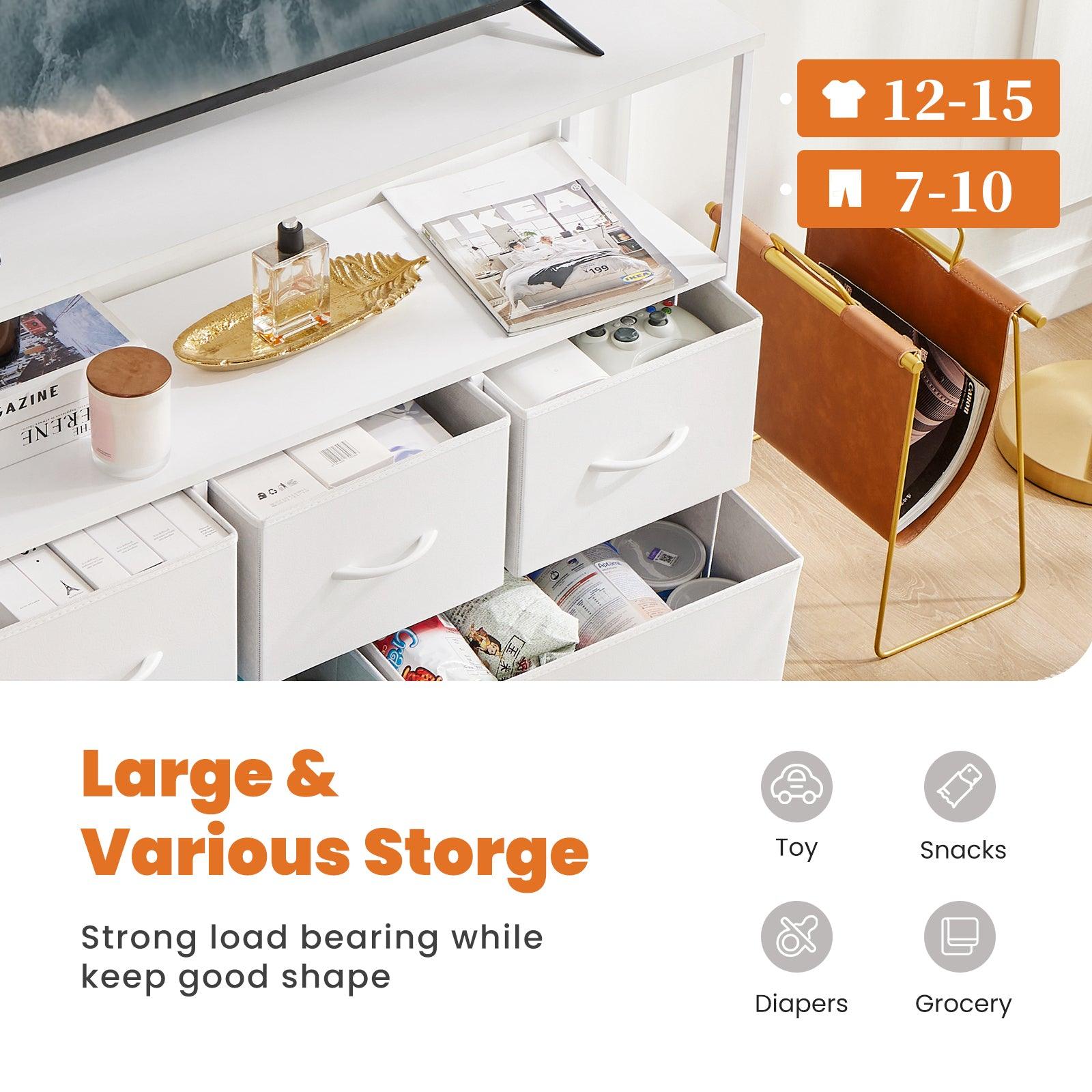 5-Drawer Fabric Dresser with Metal Frame - Bedroom Chest of Drawers for Closet Organization | Perfect for Small Spaces, Dorm Rooms & Apartment Storage