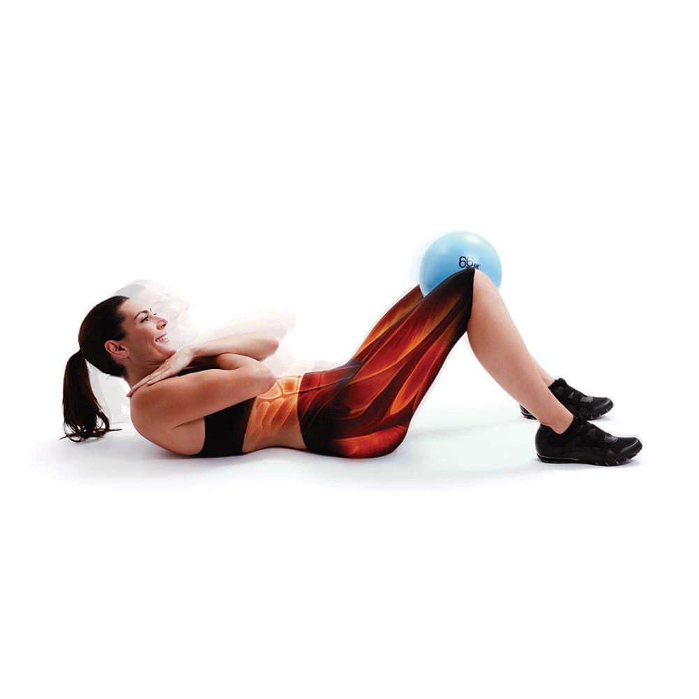 66Fit Exercise Ball for Pilates, Yoga & Core Workouts - Anti-Burst Stability Ball for Home Gym, Office & Physical Therapy - Includes Pump & Workout Guide