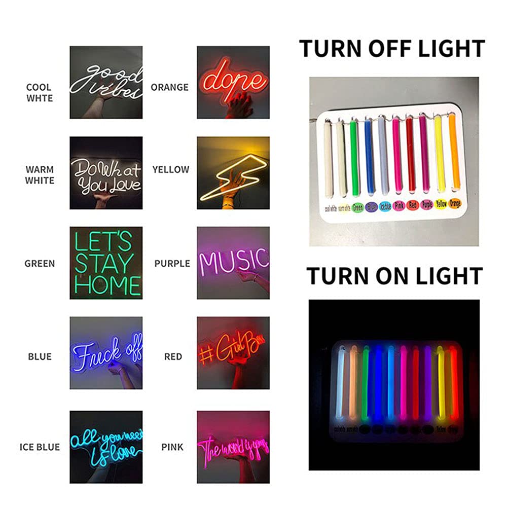 Custom LED Neon Signs for Wall Decor - Personalized Home & Bedroom Neon Lights for Valentine's Day, Wedding, Birthday Party - 45