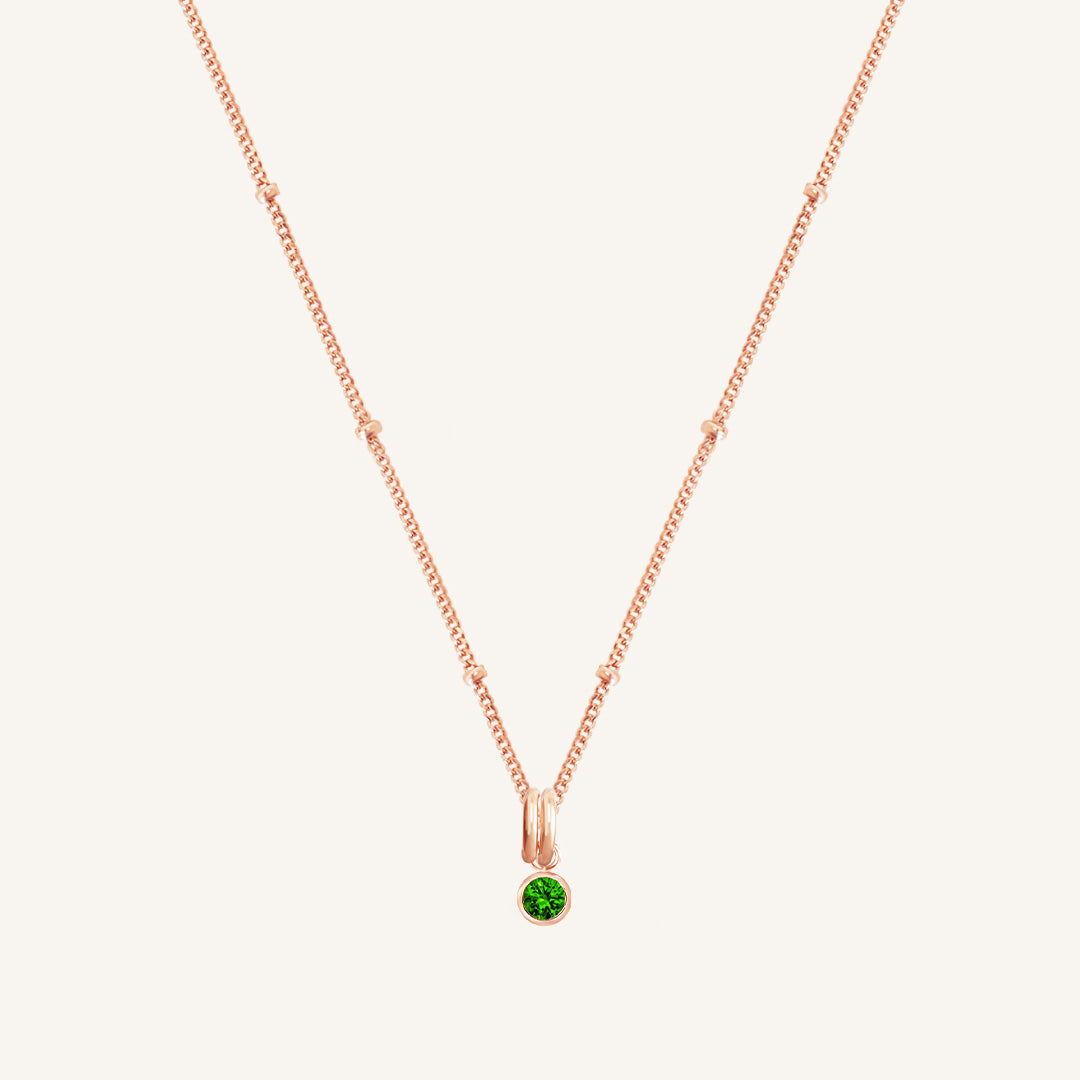 Birthstone Charm Necklace - Personalized Aura Jewelry for Women - Perfect Gift for Birthday, Anniversary & Mother's Day - Elegant Everyday Wear & Special Occasions