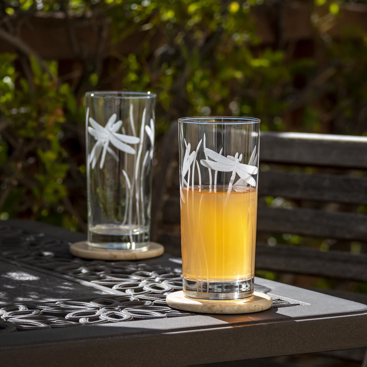 Dragonfly 15oz Insulated Highball Glasses Set of 12 - Perfect for Cocktails, Iced Coffee & Outdoor Entertaining