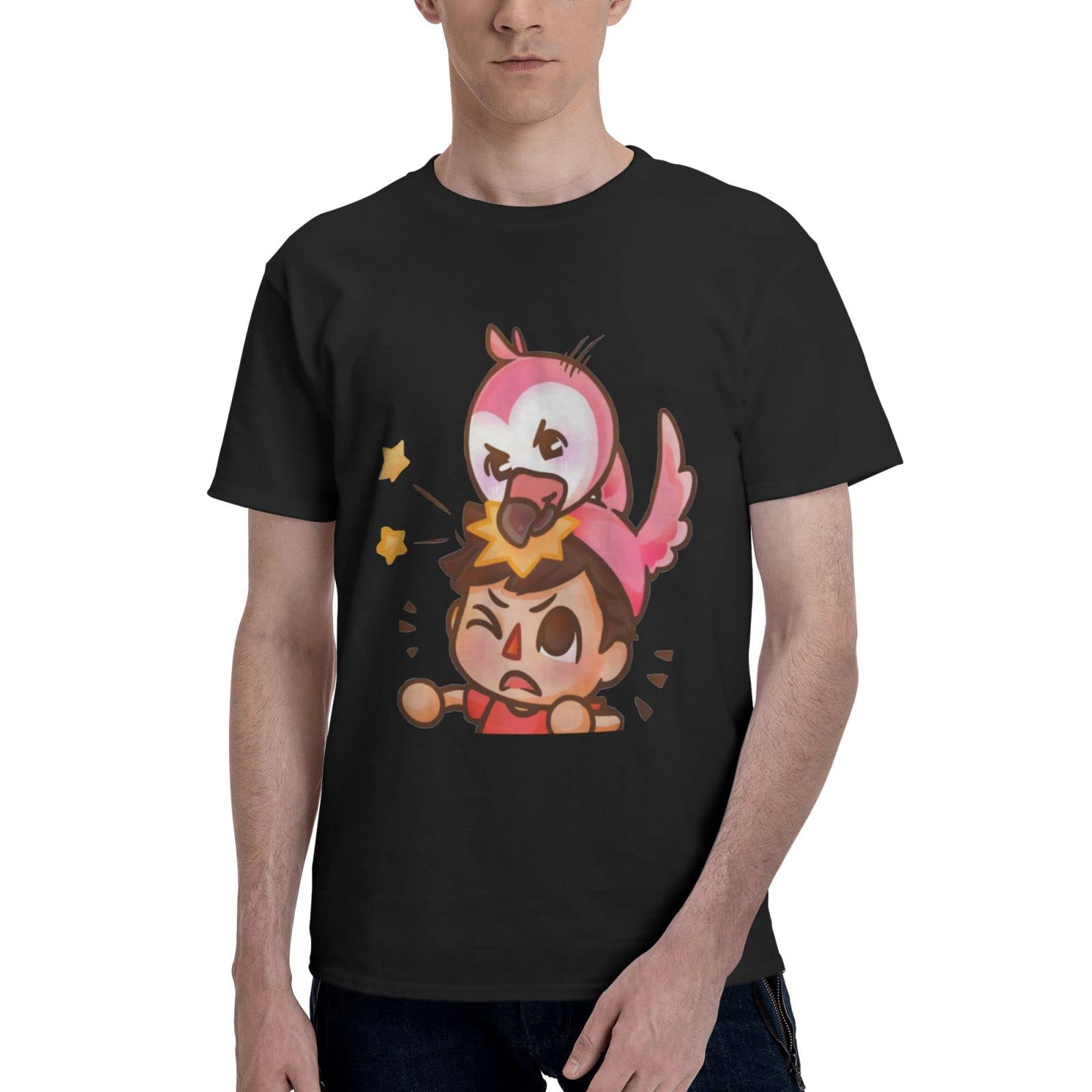 Alberts-Stuff Boys Flamingo Graphic T-Shirt - Colorful Short Sleeve Round Neck Cotton Top for Summer, Beach & Casual Wear