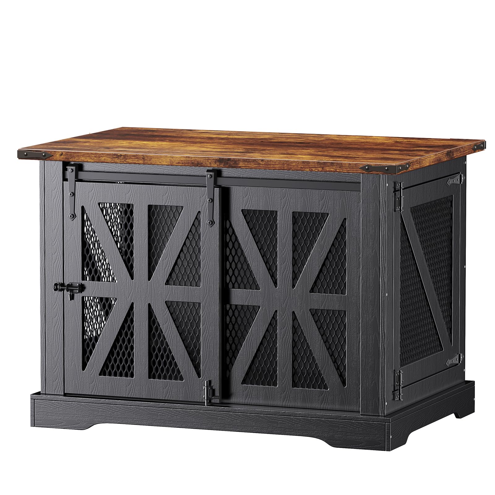 VOPEAK Heavy Duty Large Dog Crate Furniture - XL Chew Resistant Dog Cage for Medium to Large Dogs | Indoor Dog Kennel with Double Doors | Farmhouse Style End Table for Bedroom & Living Room | Perfect for Home Decor & Pet Safety