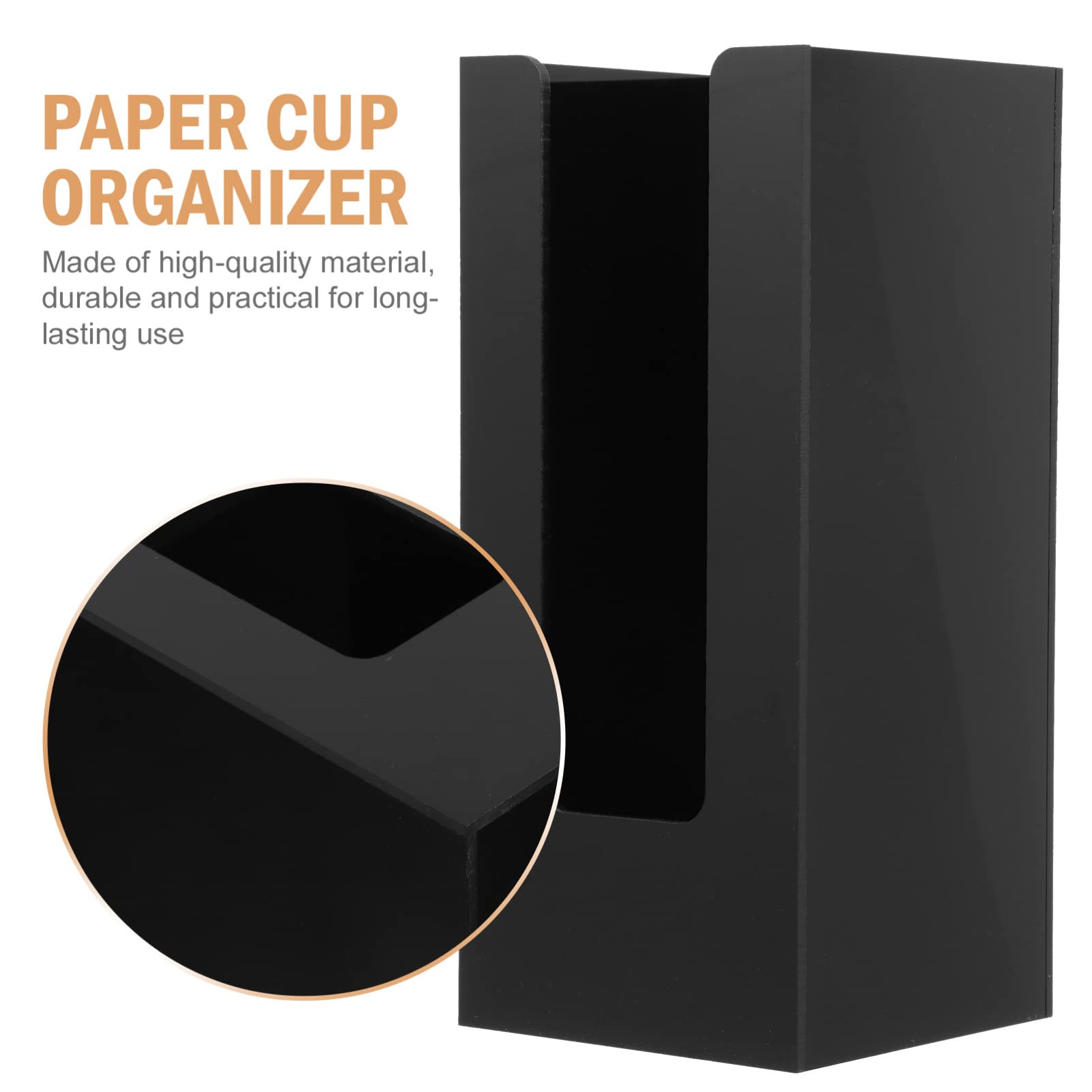 Desktop Cup Holder Organizer - Office Paper Cup Dispenser & Storage Rack with Bucket Design - Perfect for Office, Conference Rooms, and Break Rooms (Paper Cup Container/Case)