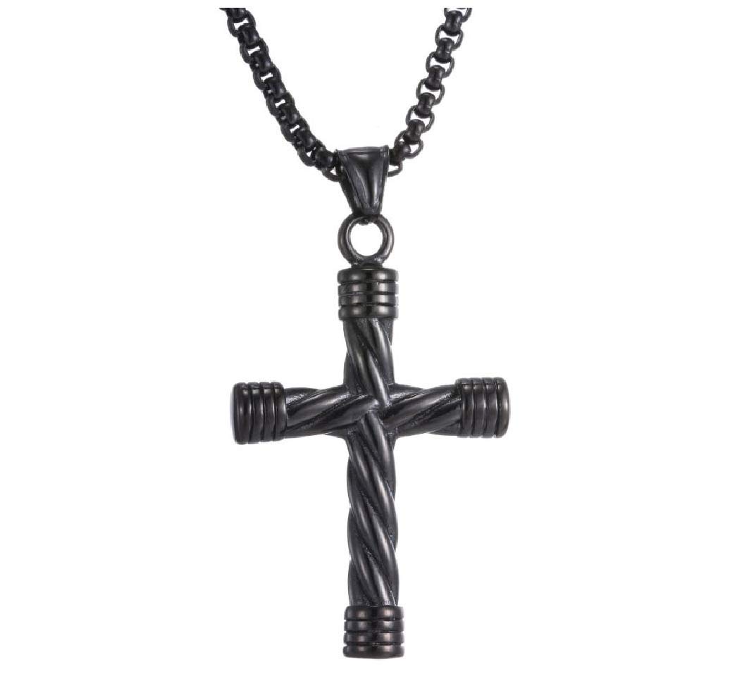 Mini Cross Necklace for Men & Women - Stainless Steel Jesus Jewelry for Gifts