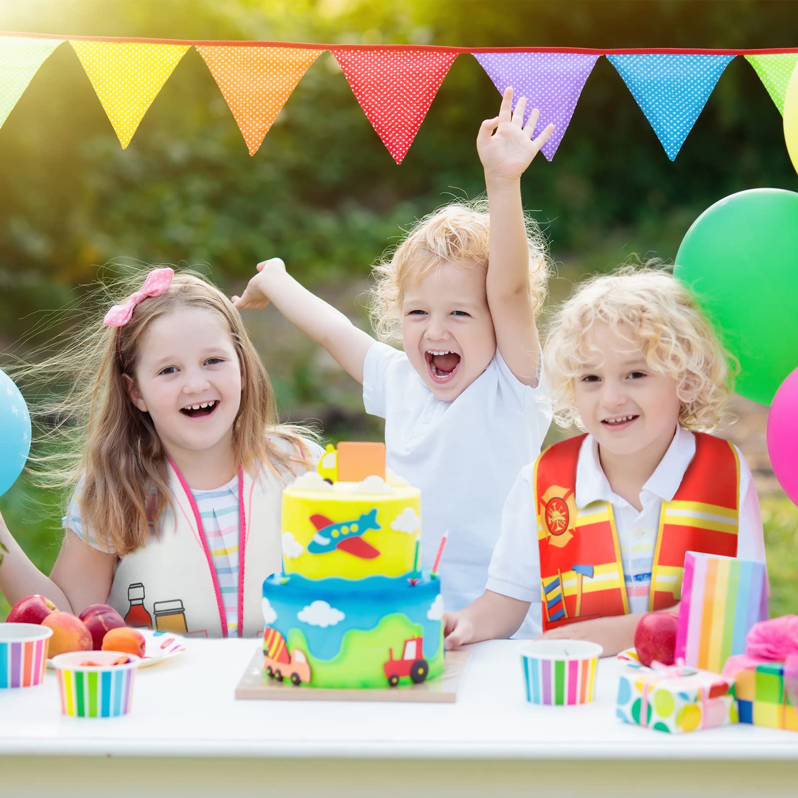 12PCS Kids Community Helper Costumes Set - Police, Doctor, Firefighter Dress Up Vest for Toddler & Preschool Role Play | Career Pretend Play, Dramatic Play Toys for Boys & Girls | Perfect for Classroom, Daycare & Birthday Parties