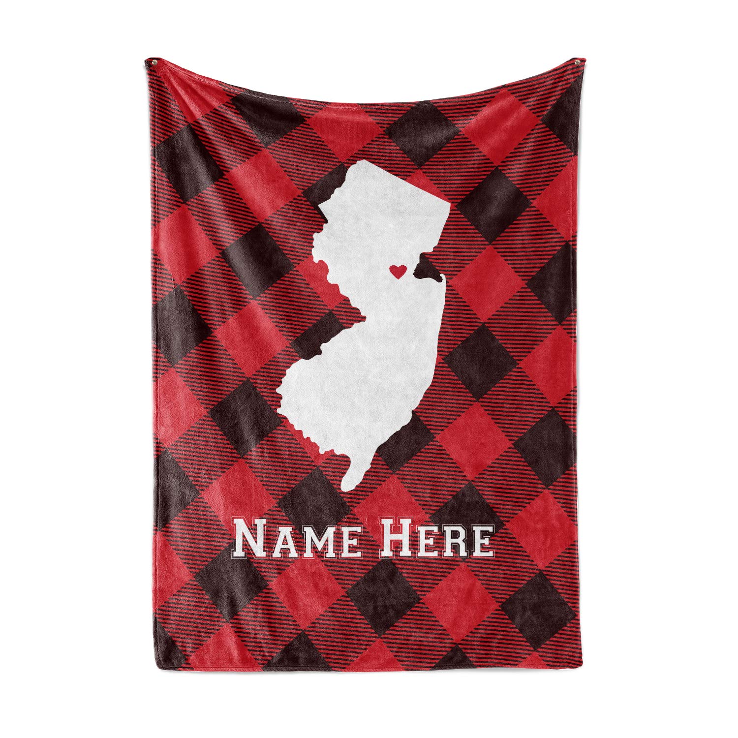 Personalized New Jersey State Pride Fleece Throw Blanket - Custom Family Name Blanket - New Brunswick Edition - Cozy Gift for Home, Sofa & Outdoor Adventures