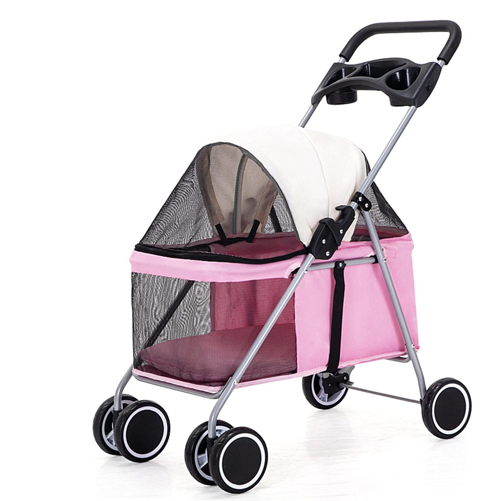 Premium Pet Stroller for Dogs & Cats - Lightweight, Foldable & Portable with Removable Straps - Perfect for Outdoor Walks, Travel & Vet Visits