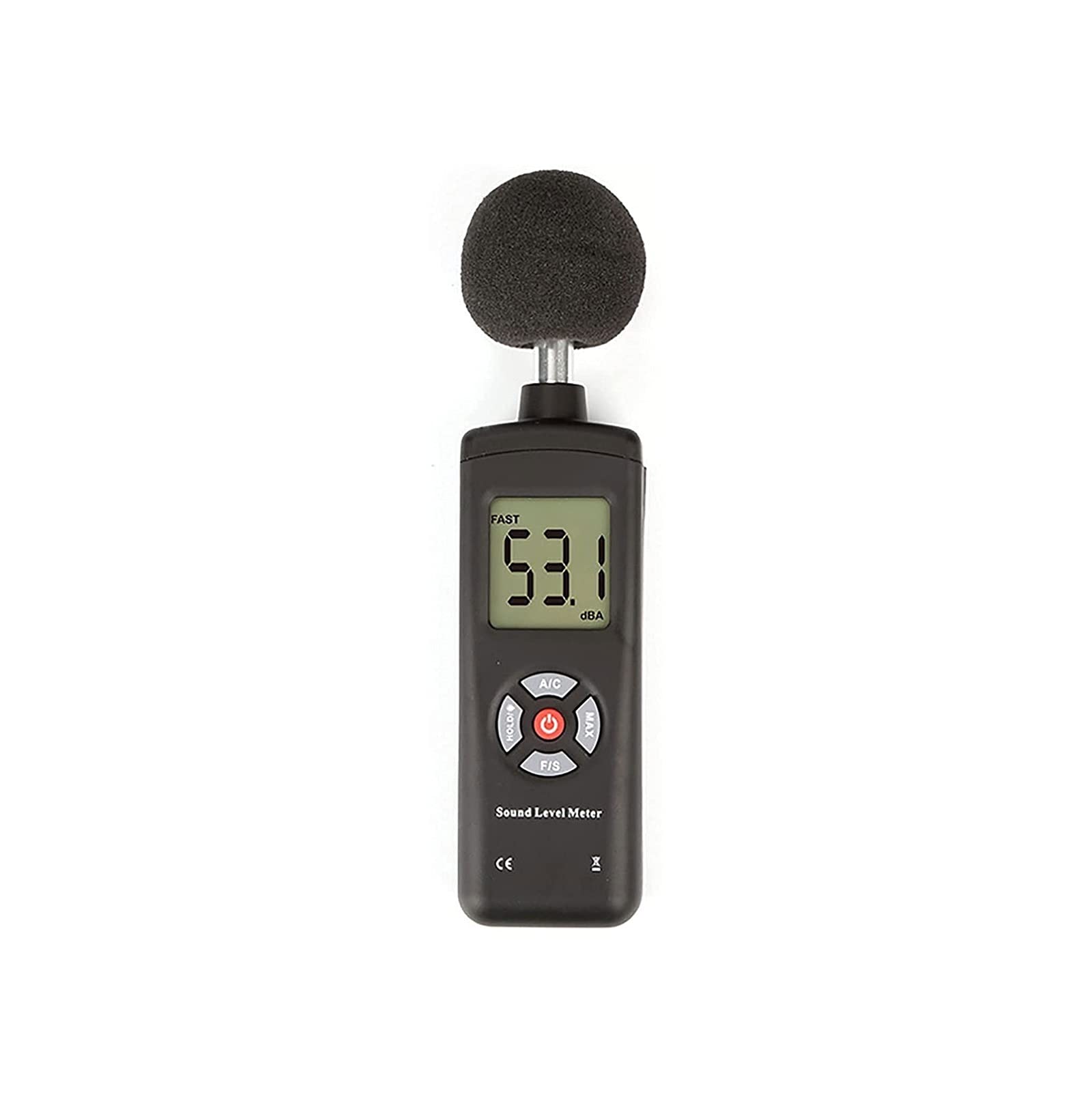 KSDCDF Digital Sound Level Meter - Professional LCD Decibel Meter for Noise Measurement (30-130 dB) with MAX Data Hold & A/C Mode - Perfect for Home, Office, Factory, and School Noise Monitoring (Batteries Not Included)