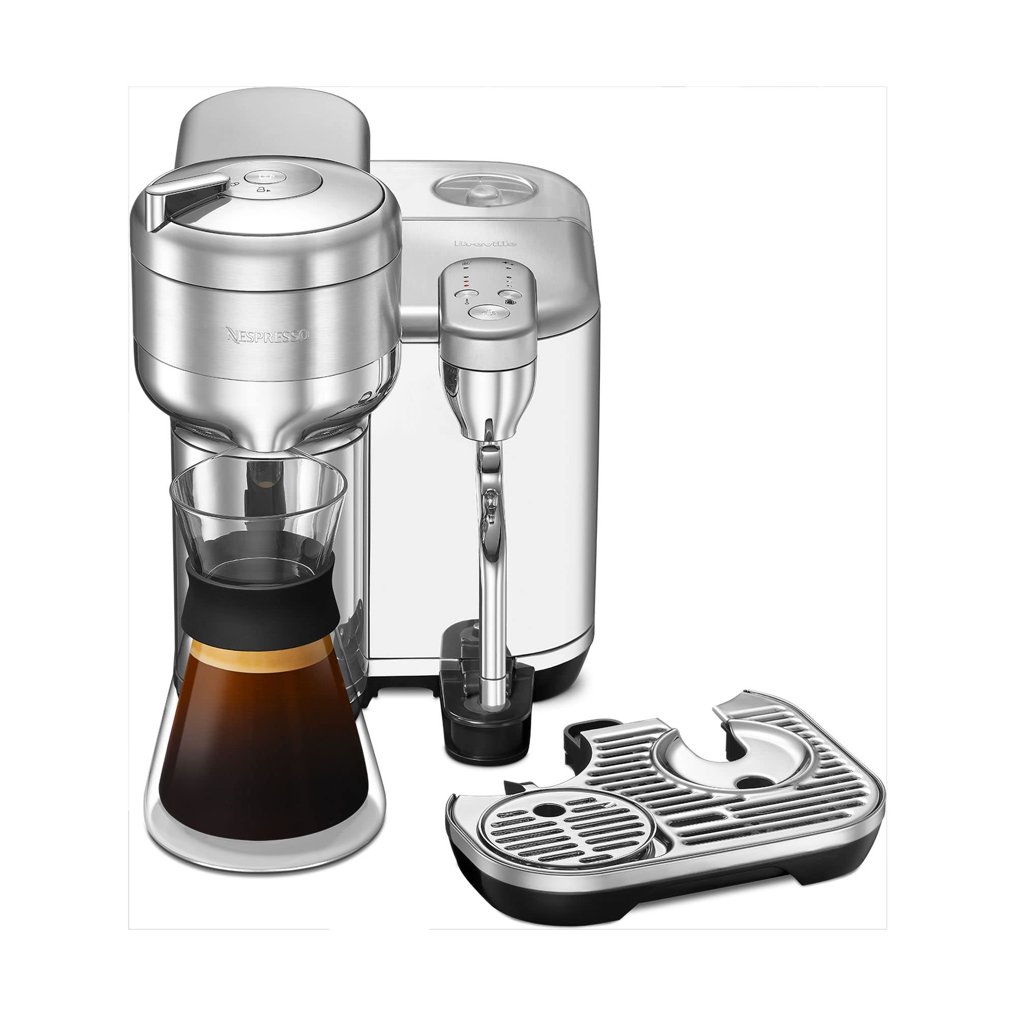 Breville Nespresso Vertuo Creatista Coffee & Espresso Machine with Milk Frother - Brushed Stainless Steel - Perfect for Home Baristas & Office Coffee Stations