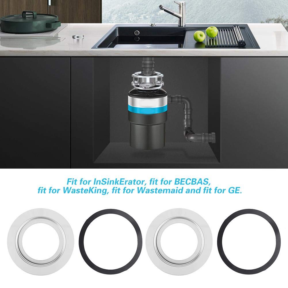 Fdit Garbage Disposal Adapter Kit - 180mm to 114mm Silicone Gasket & Installation Accessories for InSinkErator, GE, WasteKing - Easy Food Waste Disposer Replacement for Kitchen Sink Drain Maintenance (Perfect for Home Renovation & DIY Plumbing Projects)