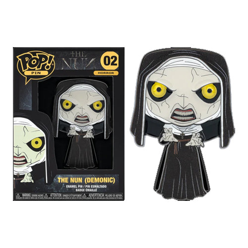 Funko Pins Horror 02 The Nun (Demonic) - Collectible Horror Movie Pin Badge for Fans, Cosplay & Backpacks | Perfect for Halloween, Horror Conventions & Gifts