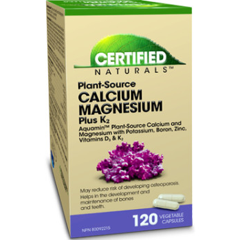 Certified Natural Calcium Magnesium + K2 Supplement - Supports Bone Health, Muscle Function & Heart Wellness - Ideal for Active Lifestyles & Daily Wellness Routine