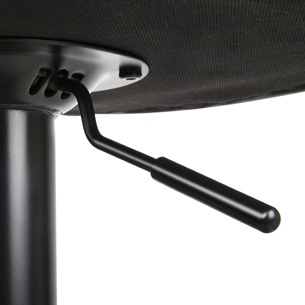2 Pack Black Leather Bar Stools with Gas Lift - Adjustable Height Kitchen & Dining Chairs for Counter, Island, or Pub - Modern Home Decor & Seating Solution