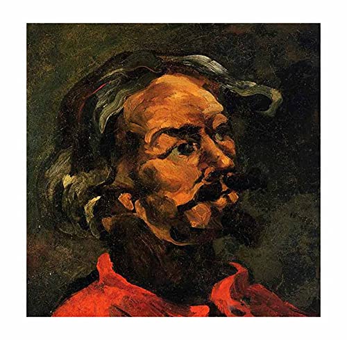 Paul Cézanne Portrait of Achille Emperaire Canvas Wall Art Print - Unframed 12x12 inch (30x30cm) - Modern Home Decor for Living Room, Bedroom, Bathroom & Kitchen - Perfect Gift for Art Lovers