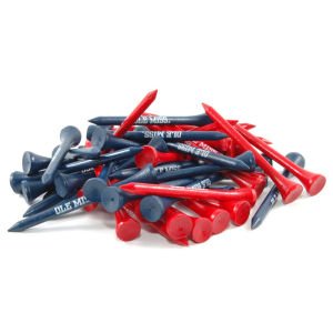 Team Golf NCAA Golf Tees - Pack of 50 | Durable Plastic Golf Tees for Driving Range & Course Play | Perfect for College Golf Fans & Tournament Players