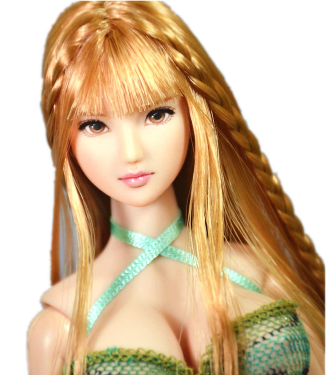 1/6 Scale Female Figure Head Sculpt - HiPlay Handmade Customized Makeup Doll Head for 12