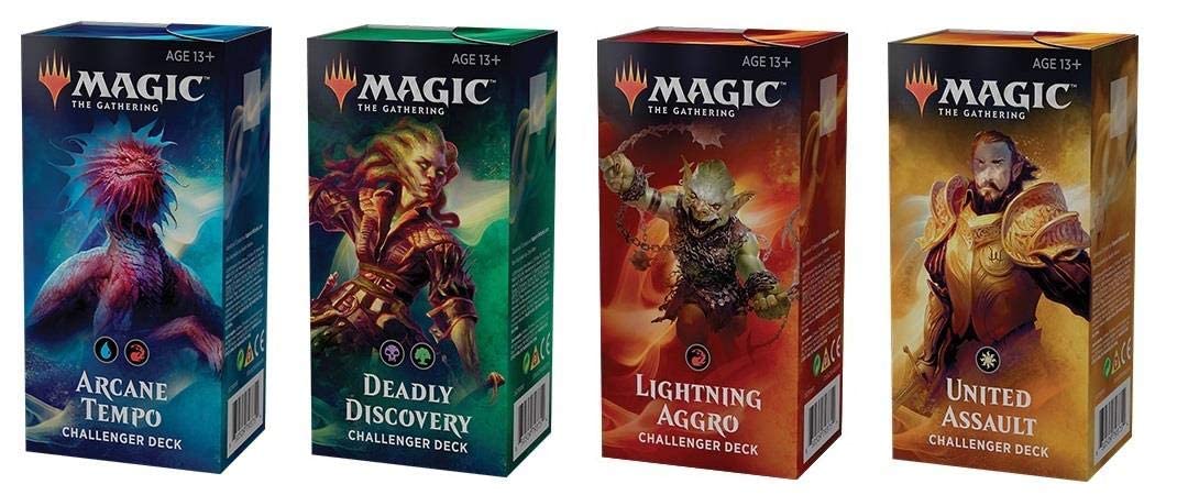 Magic The Gathering MTG 2019 Challenger Deck Set - Complete Collection of All 4 Preconstructed Decks for Standard Format | Perfect for Casual Play, Tournaments & Collector's Display