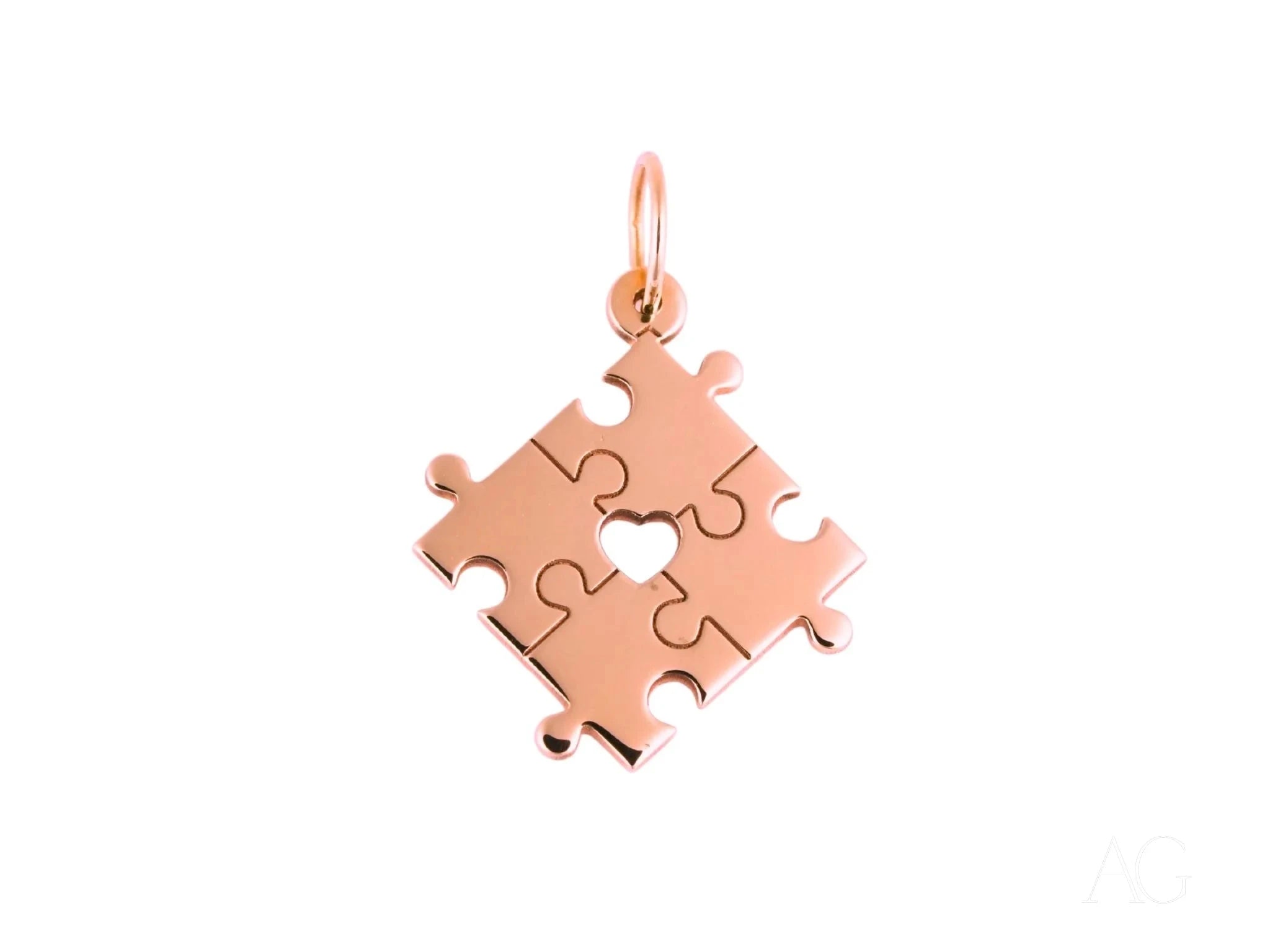 Golden Puzzle Autism Awareness Necklace - Symbol of Support & Hope for Autism Awareness Month, Special Needs Gifts, Jewelry for Parents & Caregivers - Perfect for Fundraisers, Daily Wear & Advocacy Events