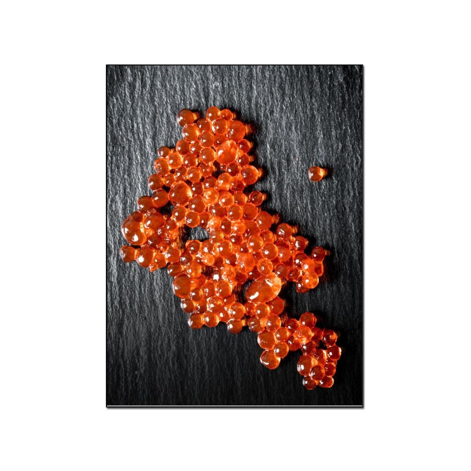 Red Caviar Canvas Print Poster - Premium Wall Art Decor Painting Picture for Living Room & Bedroom - 20x26 Inches (51x66cm) - Perfect for Home, Office & Gift Giving