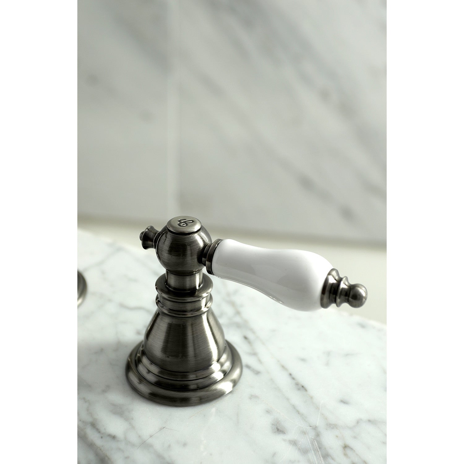 American Patriot FSC1974APL Black Stainless Steel 3-Hole Widespread Bathroom Sink Faucet with Brass Pop-Up Drain - Perfect for Modern Bathroom Renovations & Home Upgrades