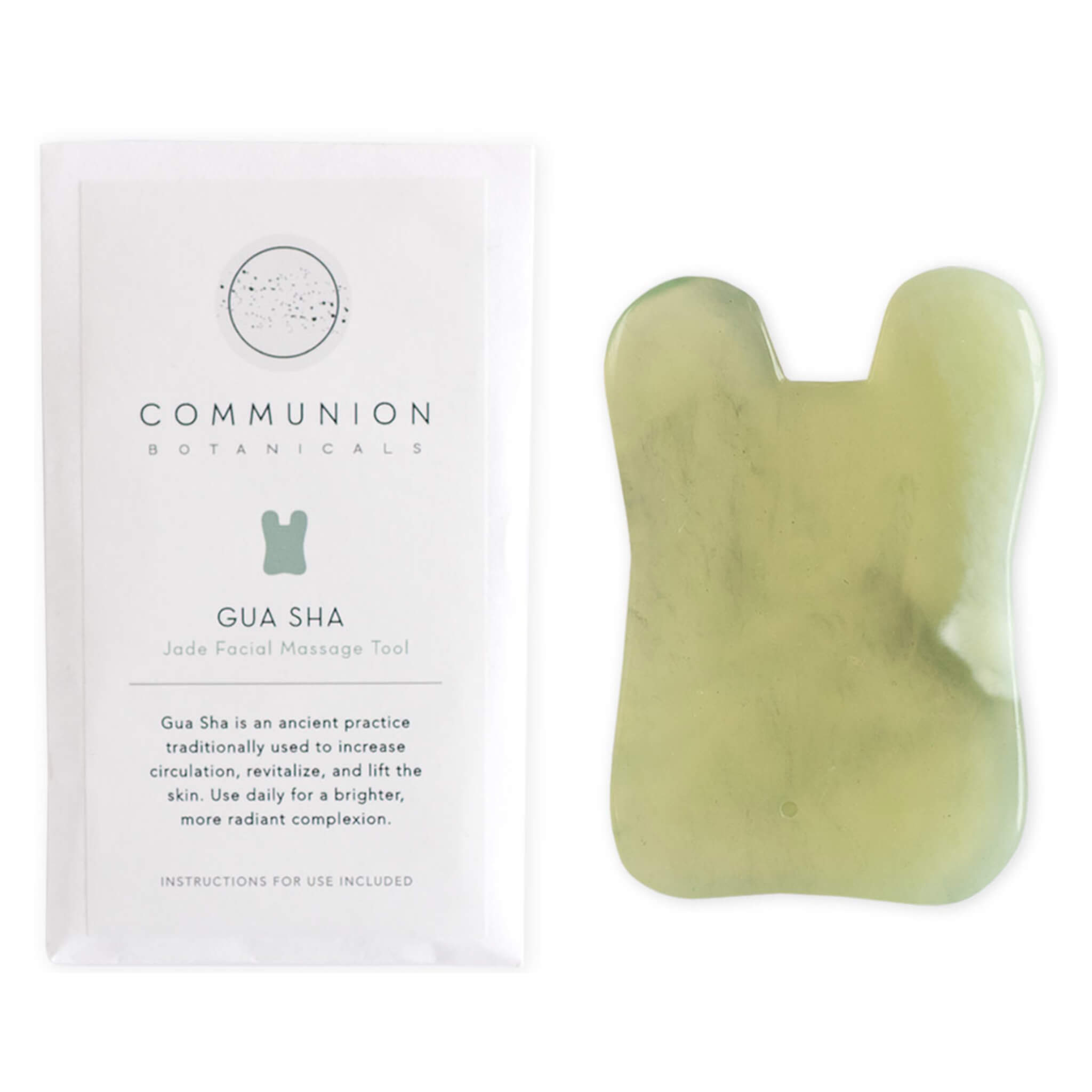 Natural Jade Gua Sha Facial Tool for Skin Rejuvenation & Lymphatic Drainage - Perfect for At-Home Spa & Skincare Routine