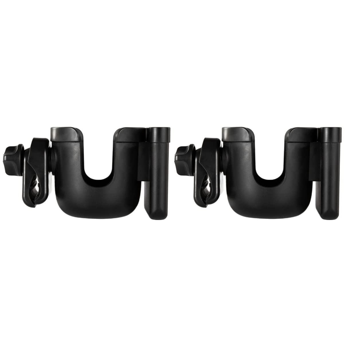 Veemoon 2-Pack Universal Stroller Cup Holder with Phone Pocket - Adjustable Stroller Accessories for Water Bottles, Coffee Cups & Smartphones - Perfect for Baby Strollers, Shopping Carts & Wheelchairs